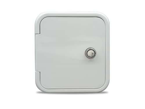 ThetfordBB Molders RV Replacement Parts and Accessories Camper Gravity Water Inlet Fill Hatch for 1 1/4 inch or 1 3/8 inch Connections Polar White PN 94251