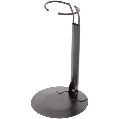 Plymor DSP-60B Black Adjustable Doll Stand, fits 10, 11, 12, 13, and 14 inch Dolls or Action Figures, Waist is 2 to 2.5 inches Wide, 5.5 to 7 inches Around, Pack of 6