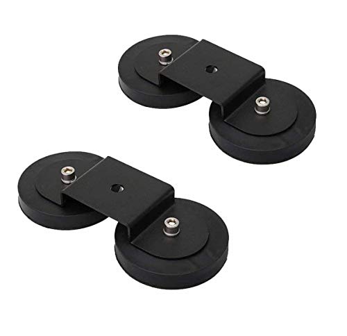 Universal-fit Ultra Strong Power Magnet Mounting Base/Magnetic Mount Holder for LED Offroad Light/Work Light/Offroad Light Bar on Roof/Hood of Trucks SUVs, w/ Rubber Pad to Prevent Scratches, 2 PACK