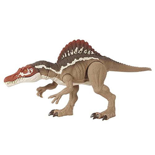 Mattel Jurassic World Extreme Chompin' Dinosaur Action Figure, Spinosaurus Dino Toy with Huge Bite, Authentic Design Movable Joints