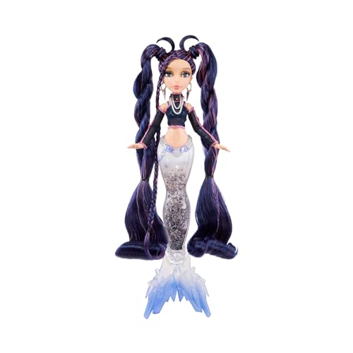 MERMAZE MERMAIDZ Winter Waves Nera Mermaid Fashion Doll with Color Change Fin, Glitter-Filled Tail and Accessories