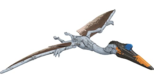 Mattel Jurassic World Dominion Massive Action Dinosaur Figure, Quetzalcoatlus Dino Toy with Attack Motion, Plus Downloadable App AR