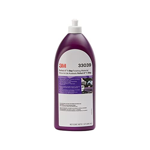 3M Perfect It 1 Step Finishing Material, 33039, for Paint Finishing Cars, Trucks, and Other Painted Surfaces, 32 fl oz, 6/Case, Purple