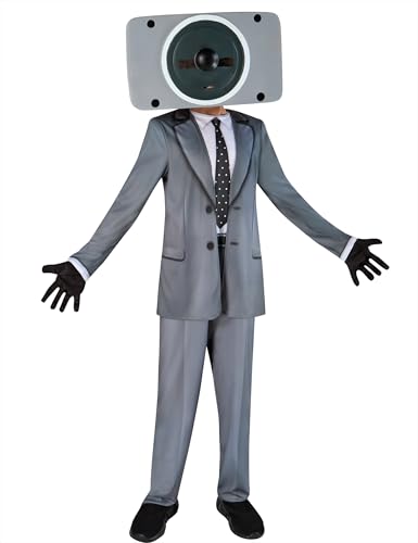 NECA Skibidi Toilet Speakerman Fun Costume for Kids, Rubies for Themed Parties and Halloween, Medium