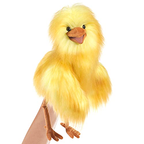 Folkmanis Funny Bird Hand Puppet, Yellow Orange
