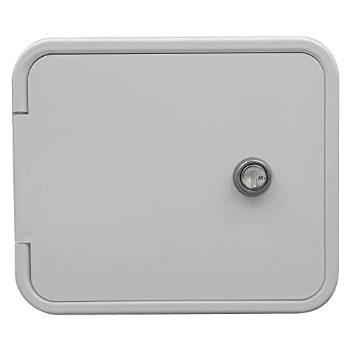 Thetford 94310 Multi-Purpose Hatch with Flat Back and Keyed Entry - Polar White