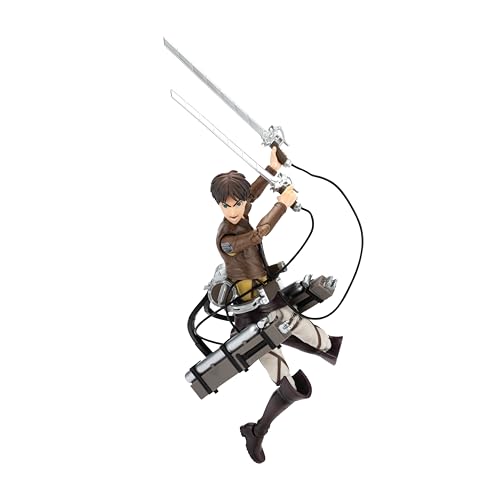 Total Anime Eren Jaeger - 6.5-Inch Scale Figure with Swappable Faceplates, Alternate Hands, and Weapon
