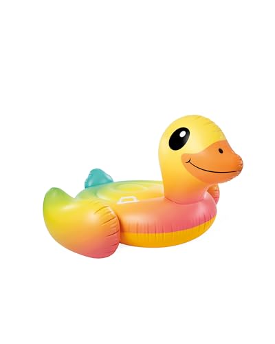 INTEX Baby Duck Inflatable Pool Float: Animal Pool Toy for Kids 2 Heavy-Duty Handles 220lb Max Weight Capacity 63" x 46.5" for Ages 3+