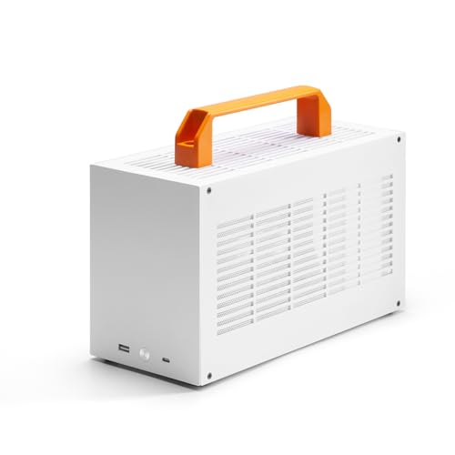 SGPC Itx Mini Case - New K49Steel/Upgraded Version of K55,Full-Size GPU Compatible,2 Handles,Vented Panel - 2 Steel 1 Acrylic Side Panels / 7.1L Small Itx Case