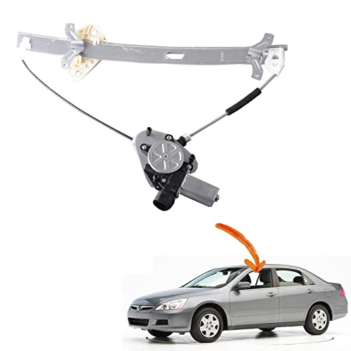 Predep Front Left Driver Side Power Window Regulator with Motor Assembly Compatible for Honda Accord 2003-2007 Replacement 741-306, 72250SDAA02