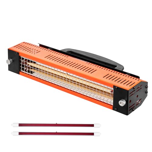 VEVOR Infrared Curing Lamp, 1000W High Power, Handheld Auto Heating Car Curing Light, 2.48 sq.ft Baking Area Spray Baking Booth Heaters, Paint Dryer for On-Site Repair, Engine Drying