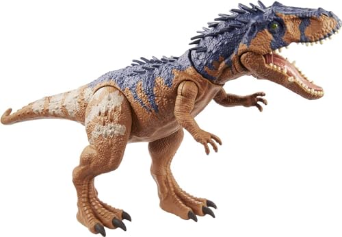 Mattel Jurassic World Massive Biters Dinosaur Action Figure, Siats Meekerorum Large Dino Toy with Tail-Activated Strike Chomping Motion