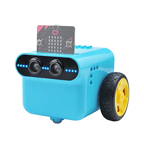 ELECFREAKS microbit TPbot Smart Coding Robot Car with 2 Modes, STEM Educational Project for School and Home, BBC Micro:bit DIY Programmable Car with Wiki TutorialWithout Micro:bit