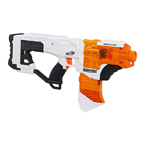 Nerf Desolator Doomlands Toy Blaster with 10-Dart Clip and 10 Official Doomlands Elite Darts for Kids, Teens, and Adults, Multicolor