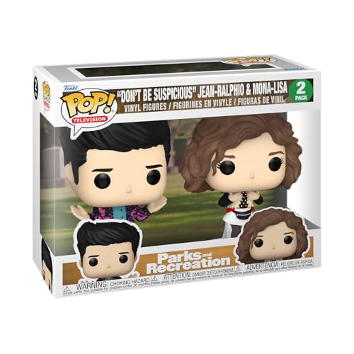 Funko Pop! TV: Parks Recreation 15th Anniversary Don't be Suspicious Jean-Ralphio Mona-Lisa, 2-Pack