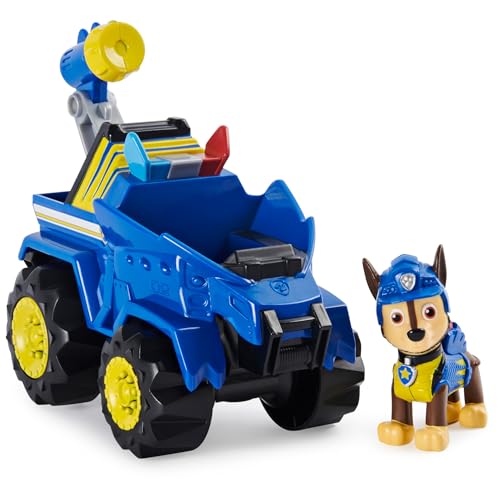 Paw Patrol, Dino Rescue Chases Deluxe Rev Up Vehicle with Mystery Dinosaur Figure
