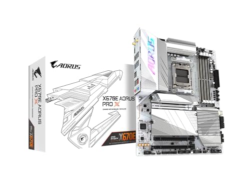 GIGABYTE X670E AORUS PRO X AM5/ LGA 1718/ AMD/ X670E/ EATX/ 5-Year Warranty/ DDR5/ Quad M.2/ PCIe 5.0/ USB 3.2 Gen2X2 Type-C/WiFi 7/ Intel 2.5GbE LAN/Q-Flash Plus/EZ-Latch Plus/Motherboard