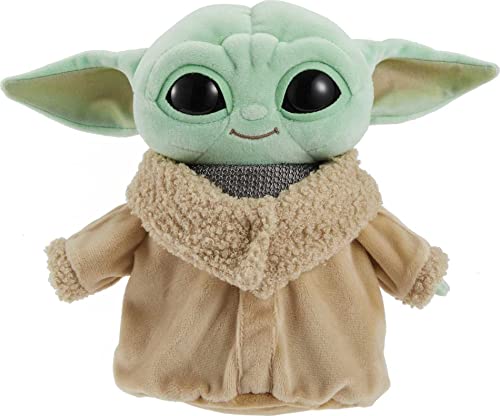 Mattel Star Wars Grogu Plush with Beskar Armor, Soft Doll Inspired by Star Wars Mandalorian Book of Boba Fett, Collectible Toy