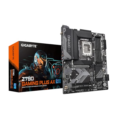 GIGABYTE Z790 Gaming Plus AX LGA 1700 Intel Z790 ATX Motherboard with DDR5, Triple M.2, PCIe 4.0, USB 3.2 Gen2 Type-C, Realtek Wi-Fi 6, Realtek LAN, Q-Flash Plus, EZ-Latch