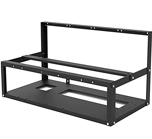 8GPU Mining Rig Frame, Steel Open Air Miner Mining Computer Frame Rig Case for Crypto Coin Currency Bitcoin ETH ETC ZEC Mining Accessories Tools - Frame Only, Fans GPU is not Included