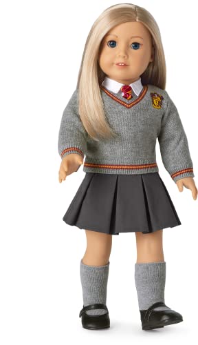 American Girl Harry Potter 18-inch Doll Gryffindor Outfit with Sweater and Scarf Featuring House Crest, For Ages 6+