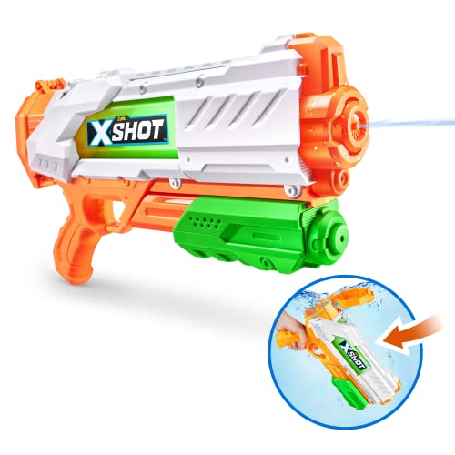X-Shot Fast-Fill Medium Water Blaster by ZURU, Watergun for Summer, XShot Water Toys, Squirt Gun Soaker Fills with Water in just 1 Second! Big Water Toy for Children, Boys, Teen, Men Medium