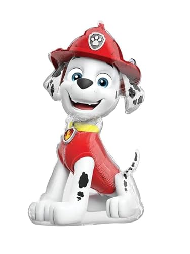 33" Marshall Super Shape Red Party Decoration Foil with Birthday Latex Balloon