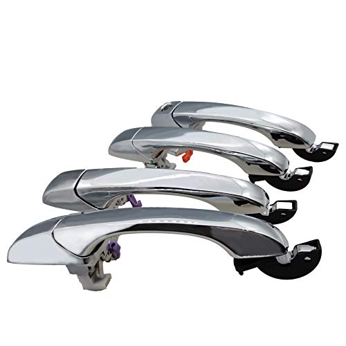 4Pcs Outside Exterior Door Handle Set 4589009AH 5065800AG 5065801AG Compatible With Chrysler 300C 2005-2010, Dodge Magnum 2005-2008 Charger 2007