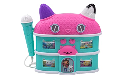 eKids Sing Along Boom Box Speaker with Microphone, Kids Karaoke Machine with Built in Music Gabby