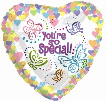 18" You're Special Pastel Butterfly Heart