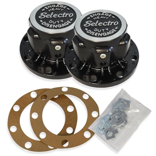 Mile Marker 11034-01 Pair of Black Selectro Hubs Conversion Kit fits 1976 1989 1 Ton W-300 Series - Built for Durability Reliability in Extreme Off Road Conditions