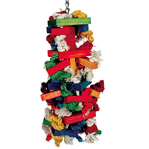 Paradise Knots Blocks Chewing Toy, Colorful Entertaining, Keeps Birdy Happy, Large, 16 x 6 x 6 inches