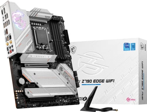 MSI MPG Z790 Edge WiFi Gaming Motherboard Supports 12th/13th/14th Gen Intel Processors, LGA 1700, DDR5, PCIe 5.0, M.2, 2.5Gbps LAN, USB 3.2 Gen2, Wi-Fi 6E, Bluetooth 5.3, ATX