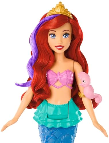 Mattel Disney Princess Toys, Ariel Swimming Mermaid Fashion Doll with Color-Change Hair Tail, Inspired by The Little Mermaid Movie
