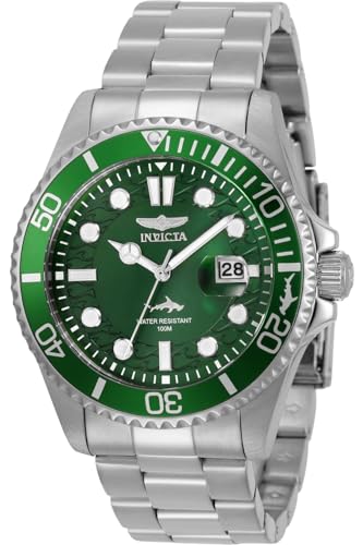 Invicta Men's Pro Diver Quartz Watch with Stainless Steel Strap, Silver, 22 Model: 30020