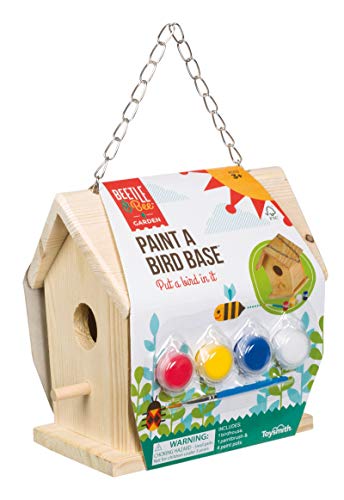 Beetle Bee Paint A Bird Base, Backyard Birdhouse Kit, Bird House Painting Kit for Kids, DIY Arts Crafts Gardening For Kids Teens, Boys Girls