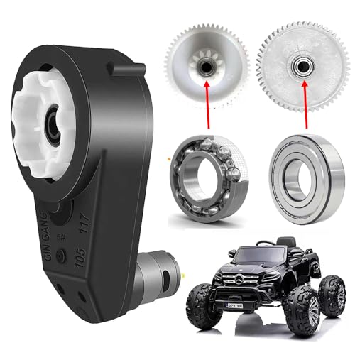 24 Volt RS555 30000RPM Gearbox with High Torque Motor for Power Wheels Motor Upgrade,18V20V24V High Speed Electric Motor Gearbox for Kids Ride On Toys Car SUVUTVATV Replacement Parts