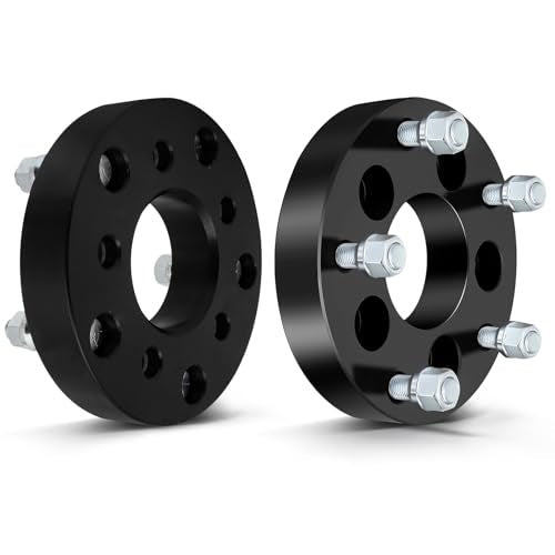 OCPTY 5x4.5 to 5x5.5 Wheel Adapters 1.25 inch 5 Lug with 1/2" Studs Fit 1967-2011 for Mustang 2002-2012 for Liberty wheel adapters 2PCS