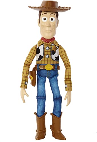 Mattel Disney Pixar Toy Story Talking Woody Action Figure Accessory, Roundup Fun 12-inch Collectible with 30+ Sounds Phrases