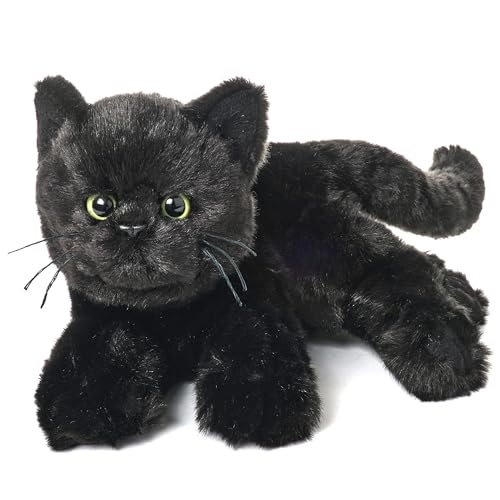 Bearington Collection Jinx Cat 15 Inch Black Cat Plush - Black Cat Stuffed Animal - Realistic Cat Stuffed Animal