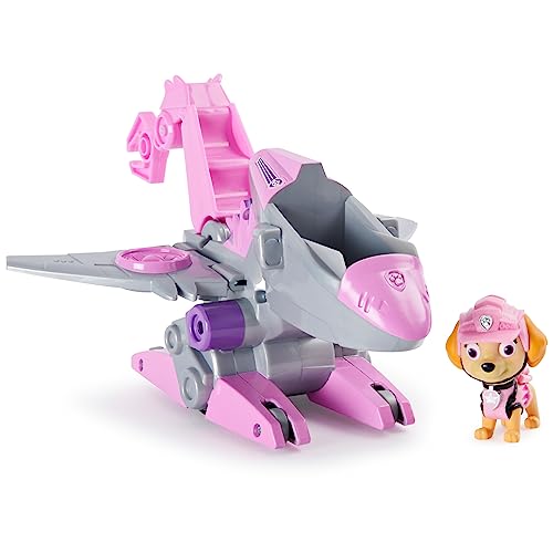 PAW Patrol, Dino Rescue Skyes Deluxe Rev Up Vehicle with Mystery Dinosaur Figure