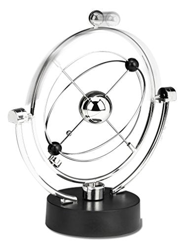Perpetual Motion Desk Sculpture Toy - Kinetic Art Galaxy Planet Balance Mobile - Magnetic Executive Office Home Dcor Tabletop Toy - Men Women Stress Relief