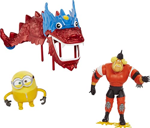 Mattel Minions Dragon Disguise Dragon Story Pack with Two Action Figures with Storytelling Accessories, Great Toy for Kids Ages 4 and Older