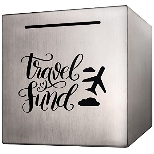 Piggy Bank Made of Stainless Steel, Piggy Banks for Adults Coin Bank,Can Only Save The Piggy Bank That Cannot be Taken Out 5.9"X5.9"X5.9"