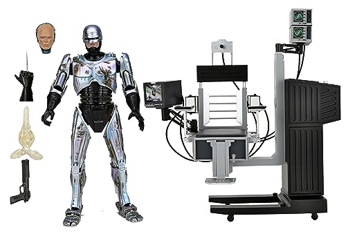 NECA 7-Inch Ultimate Battle-Damaged Robocop Scale Action Figure with Chair
