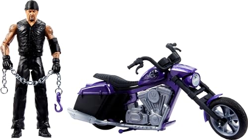 Mattel WWE Wrekkin' Slamcycle Vehicle Action Figure Playset with Toy Motorcycle Undertaker 6-inch Collectible, Launching Action Breakaway Parts