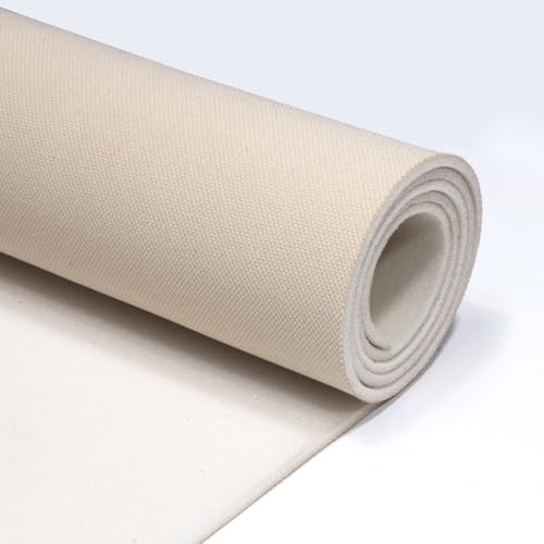 Hiksuky Auto Headliner Fabric 39" L 60" W with Foam Backing - Tube Packaging - Beige Interior Replacement Material for Car/Truck/SUV/RV Roof - Home Repair/DIY Headliner Material