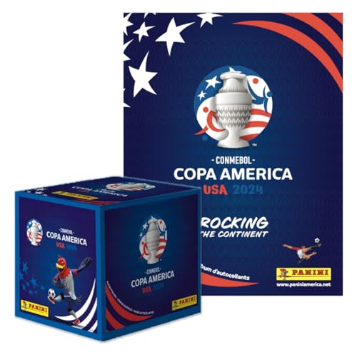 Panini COPA America 2024 USA - One Soft Cover Album and One Sticker Box, Blue