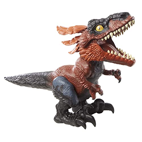 Mattel Jurassic World Dominion Uncaged Interactive Dinosaur Toy, Ultimate Pyroraptor Action Figure with Lights Motion, 3 Play Modes