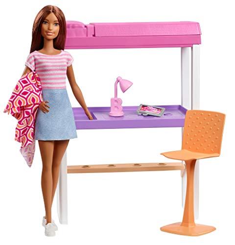 Barbie Doll Furniture Set, Loft Bed with Transforming Bunk Beds